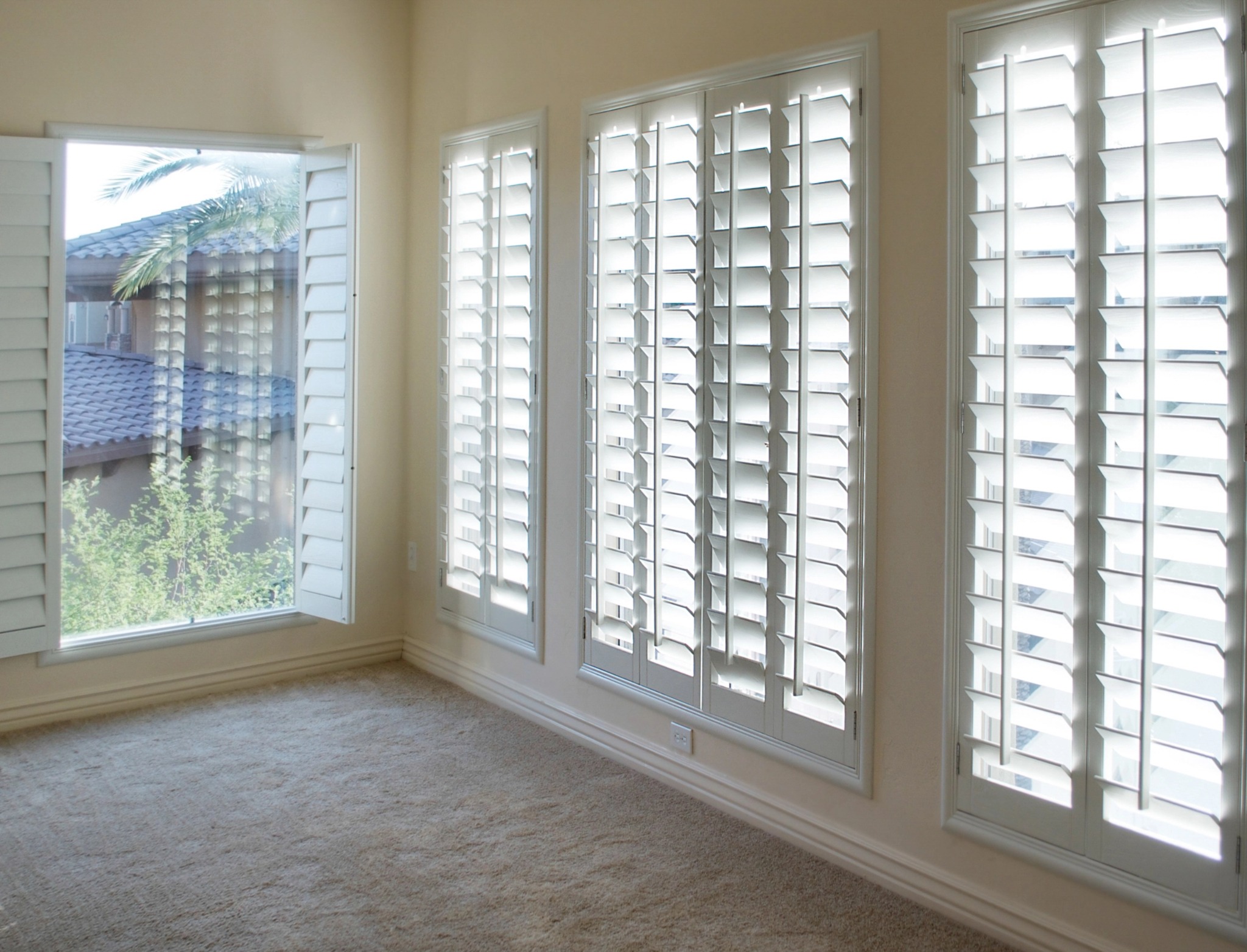 Custom shutters with drapery